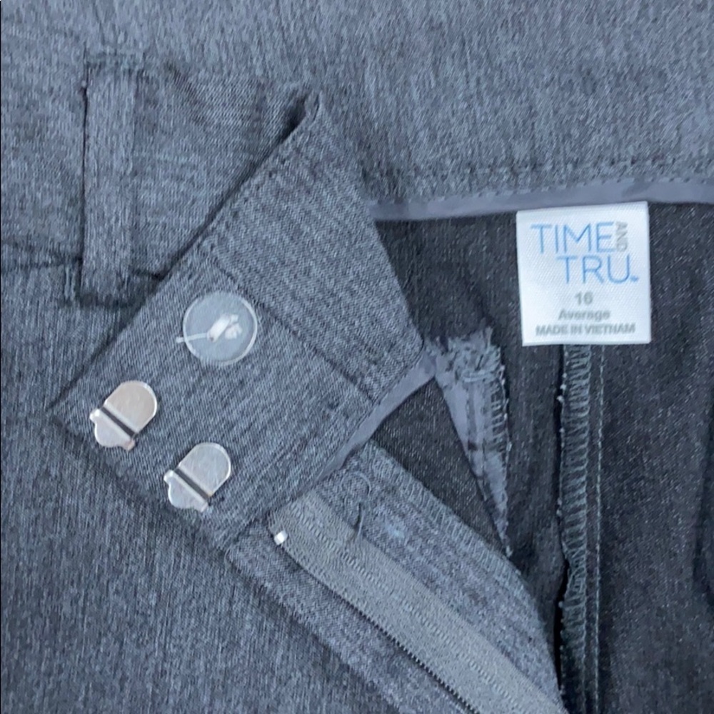 Time and True dress pants Women's 16, dark gray - Picture 2 of 6